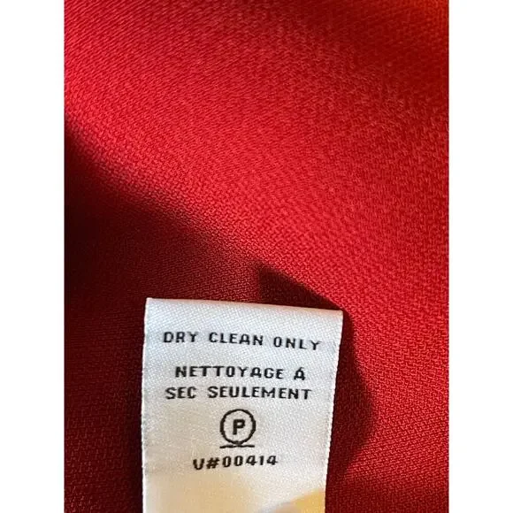 Diane von Furstenberg Raizel Fit & Flare Crepe Dress size 14 Red Office - Picture 8 of 12